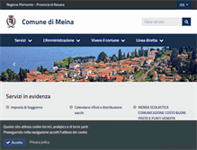 Tablet Screenshot of comune.meina.no.it